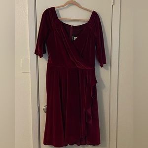 Maroon Velvet Erin Swing by Laura Byrnes